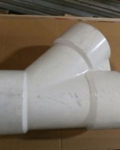 WYE,PVC,#4,SCHL 40 (4"X4"X4"@45 DEG)